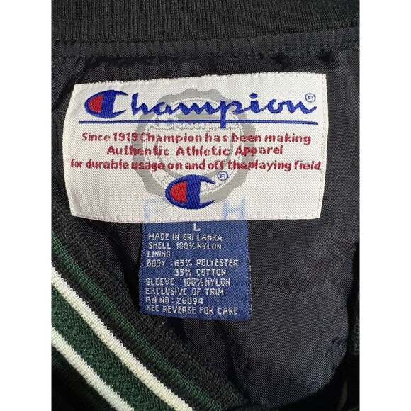 Vintage Champion Jacket L Dublin Rocks Shamrocks Green Pullover V-Neck Retro - Picture 6 of 9
